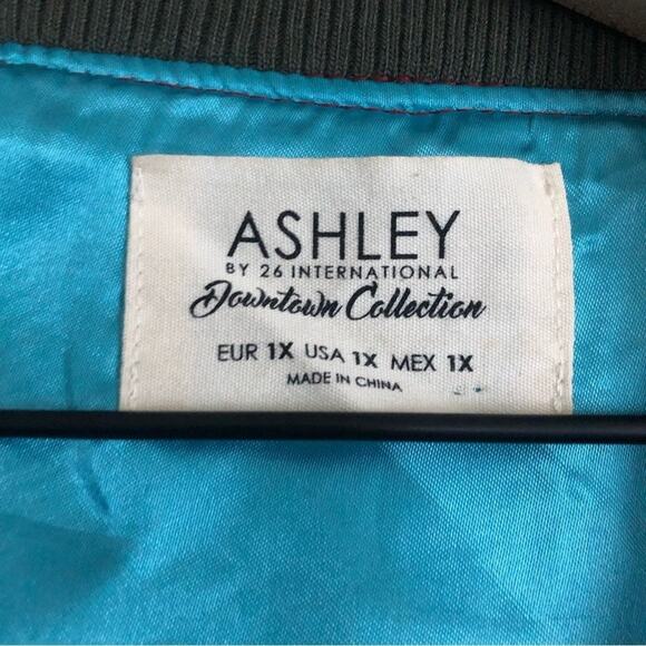 Ashley by 26 International Downtown Collection Satin California Varsity Jacket - Picture 4 of 10
